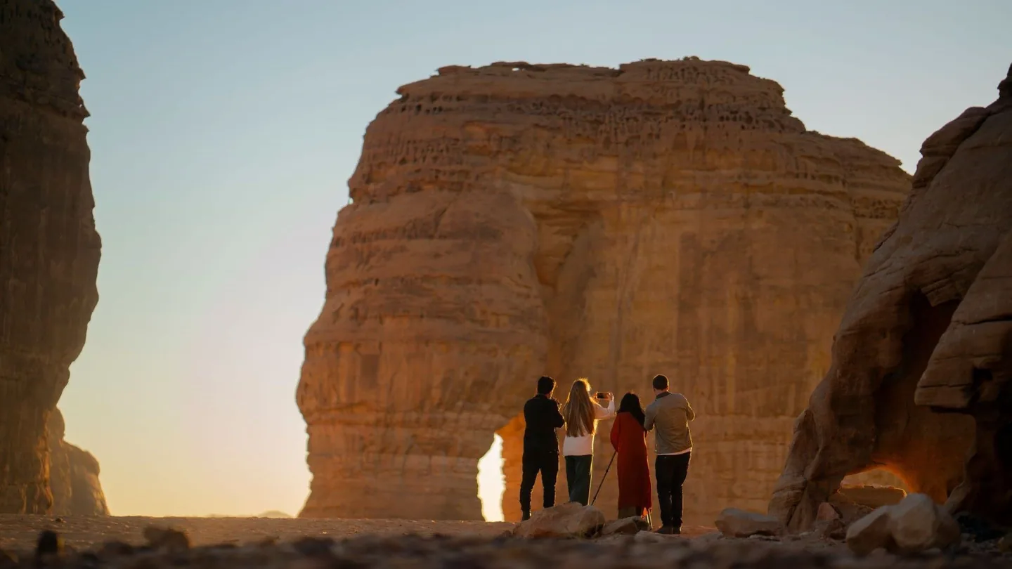 Sandstone landscape in AlUla