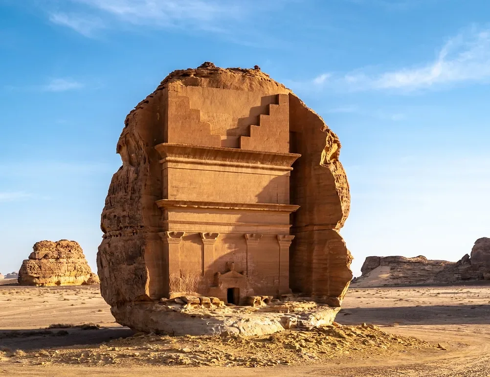 Qasr AlFarid, the isolated rock-cut tomb at Hegra in AlUla
